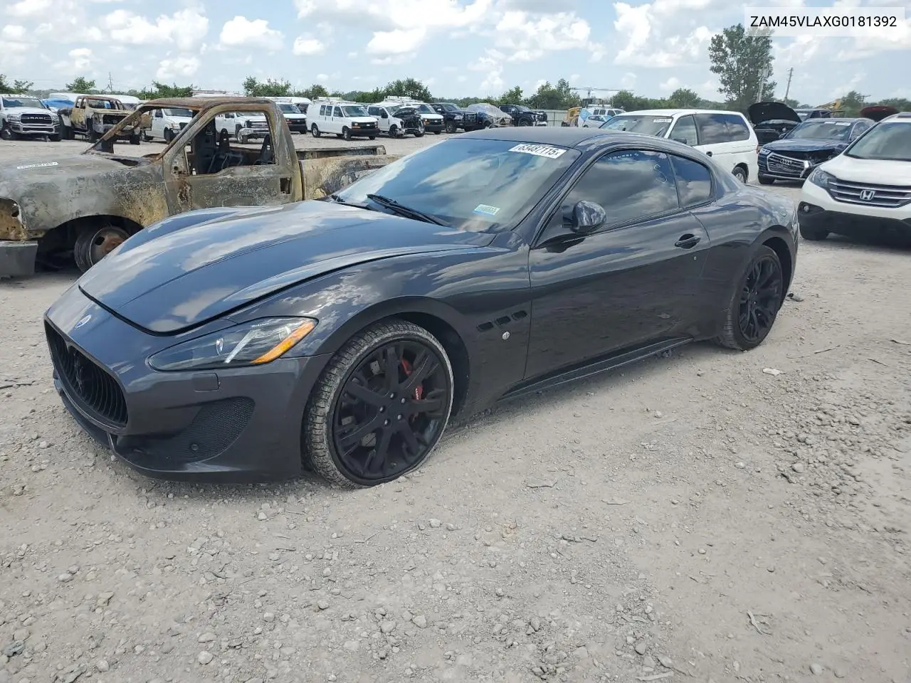 2016 Maserati Granturismo S VIN: ZAM45VLAXG0181392 Lot: 63487115