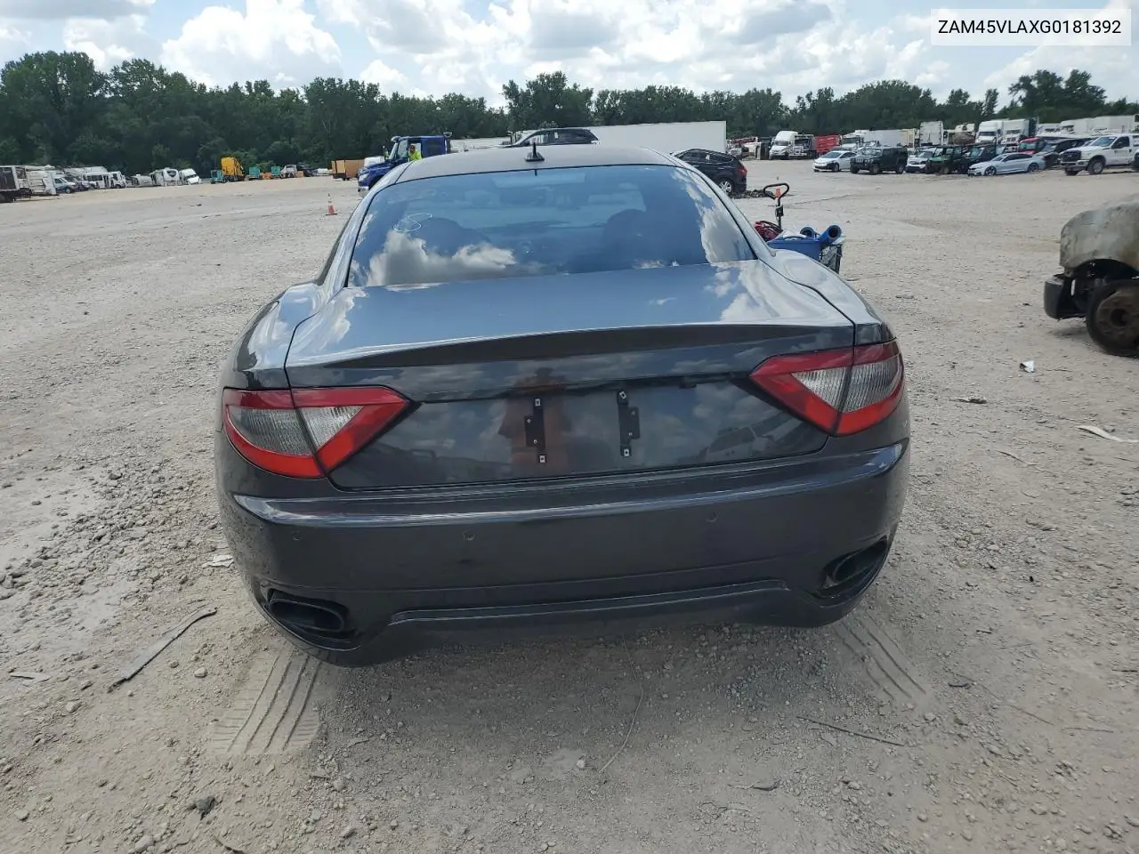 2016 Maserati Granturismo S VIN: ZAM45VLAXG0181392 Lot: 63487115