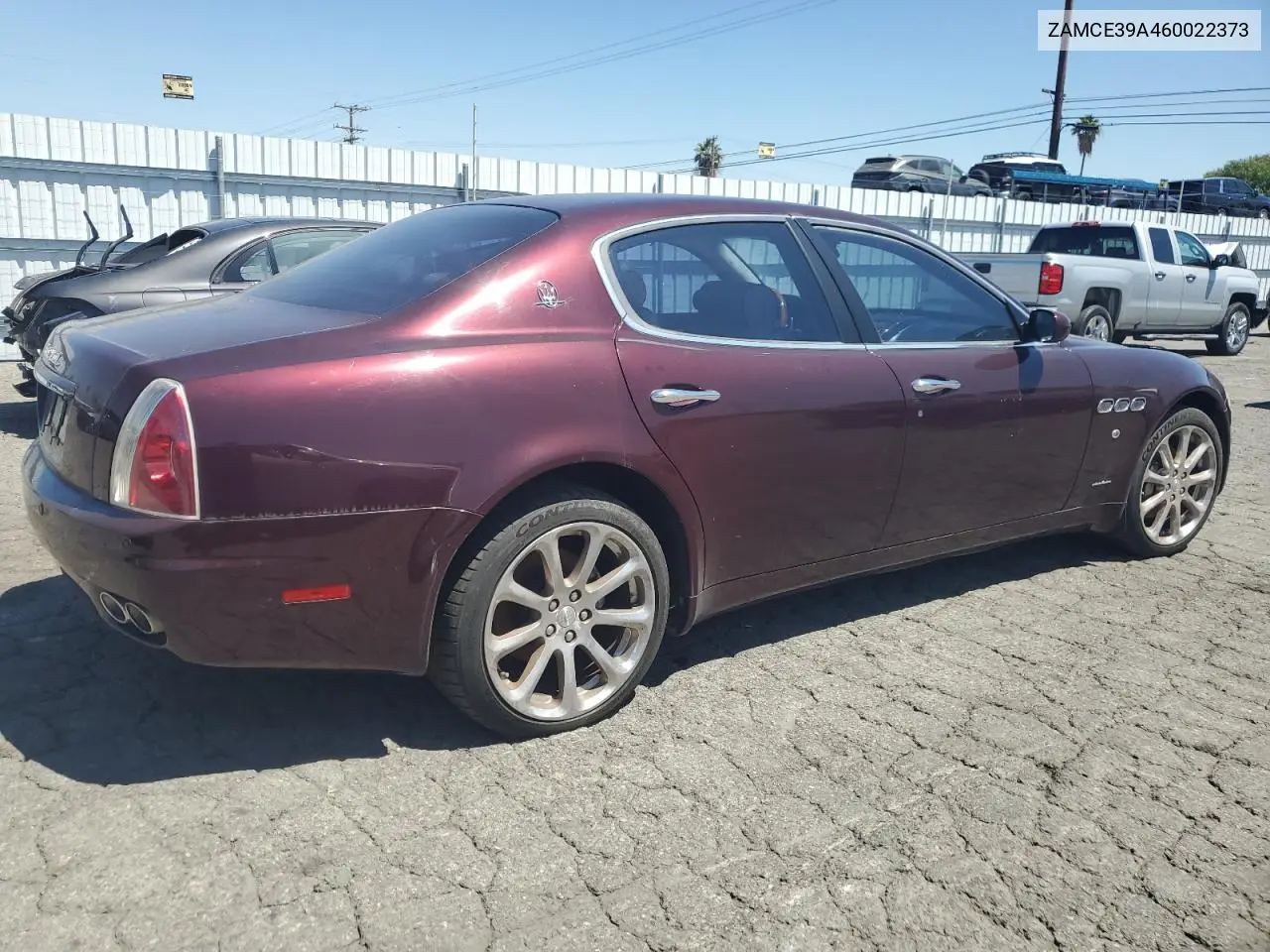 2006 Maserati Quattroporte M139 VIN: ZAMCE39A460022373 Lot: 56416065