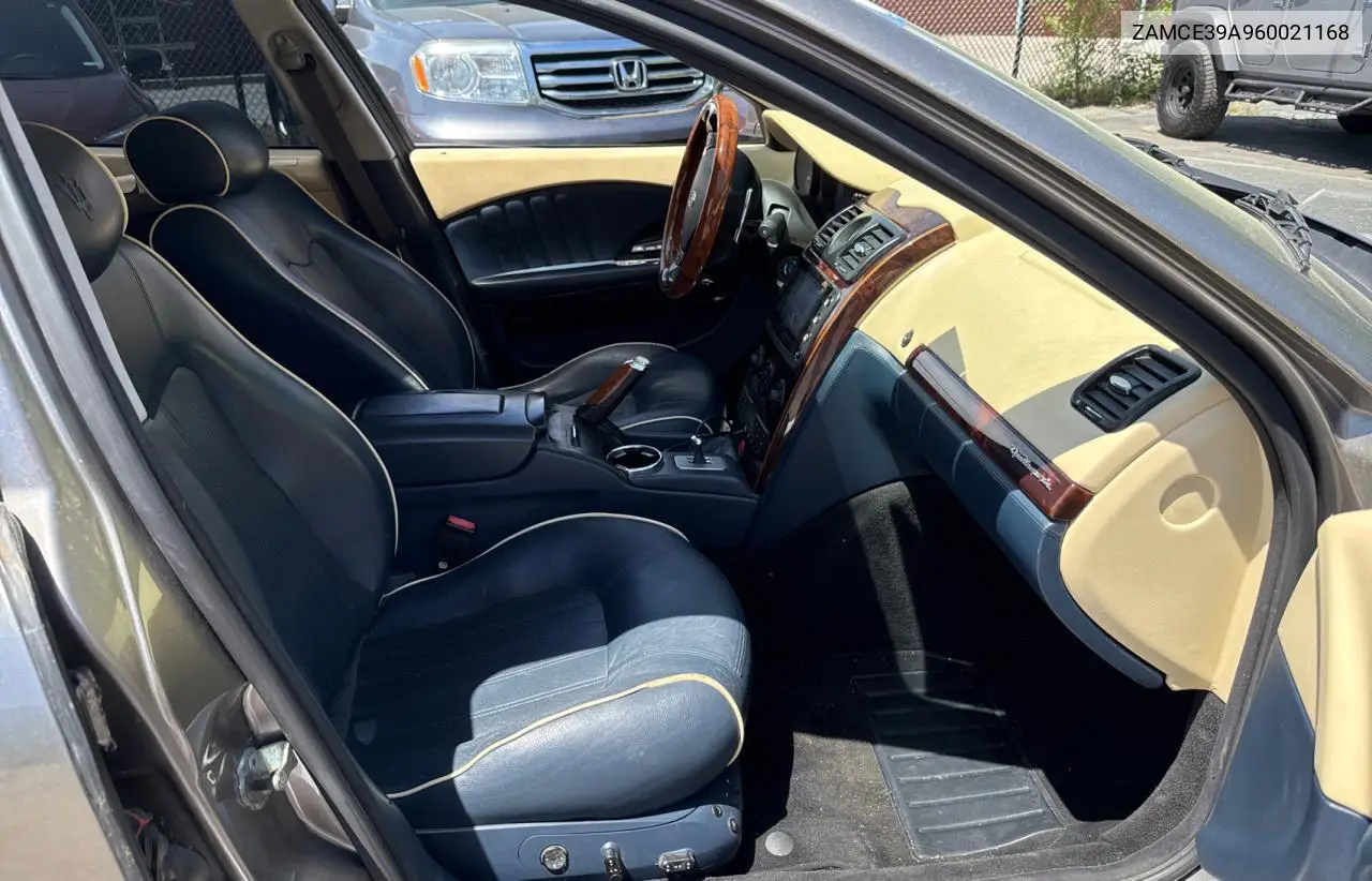 2006 Maserati Quattroporte M139 VIN: ZAMCE39A960021168 Lot: 56921785