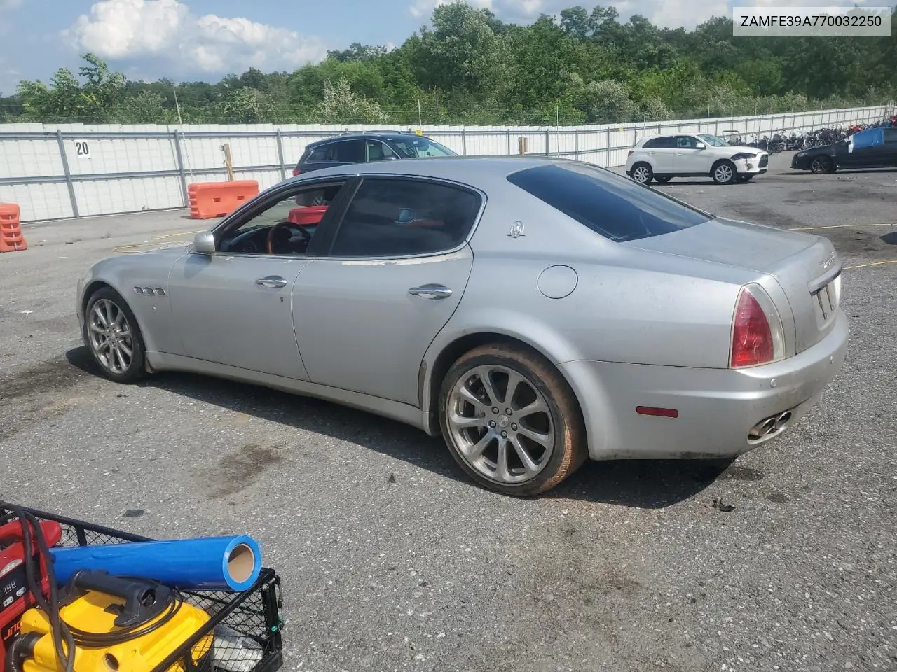 2007 Maserati Quattroporte M139 VIN: ZAMFE39A770032250 Lot: 65395905