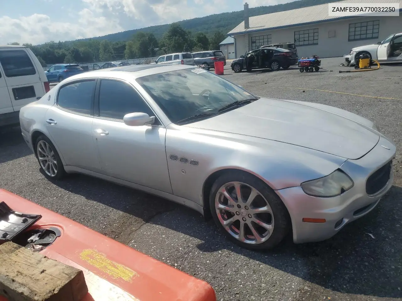 2007 Maserati Quattroporte M139 VIN: ZAMFE39A770032250 Lot: 65395905
