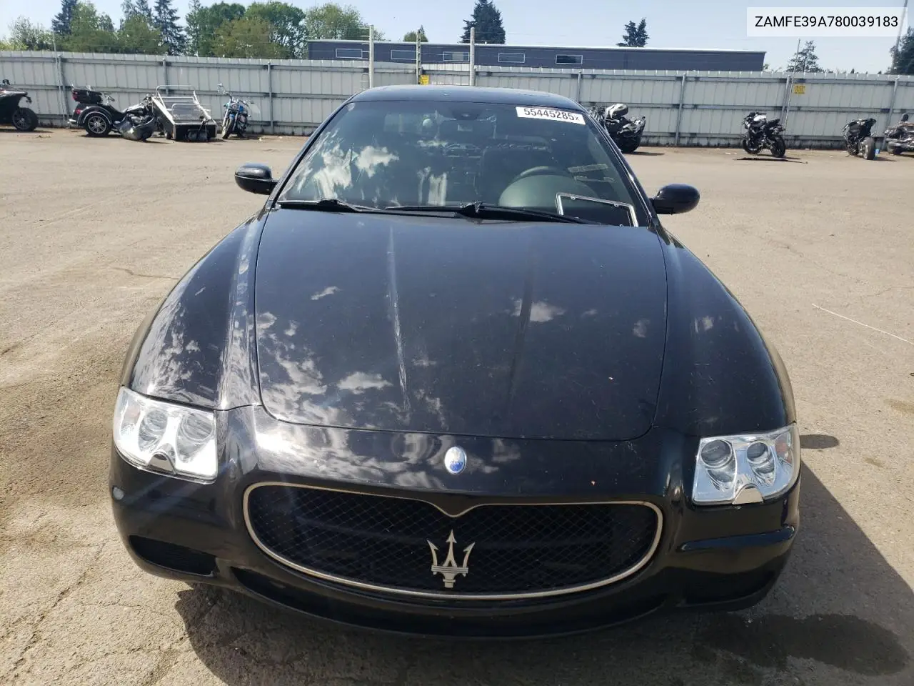 2008 Maserati Quattroporte M139 VIN: ZAMFE39A780039183 Lot: 55445285