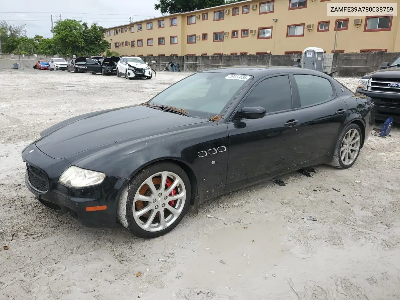 2008 Maserati Quattroporte M139 VIN: ZAMFE39A780038759 Lot: 59722655