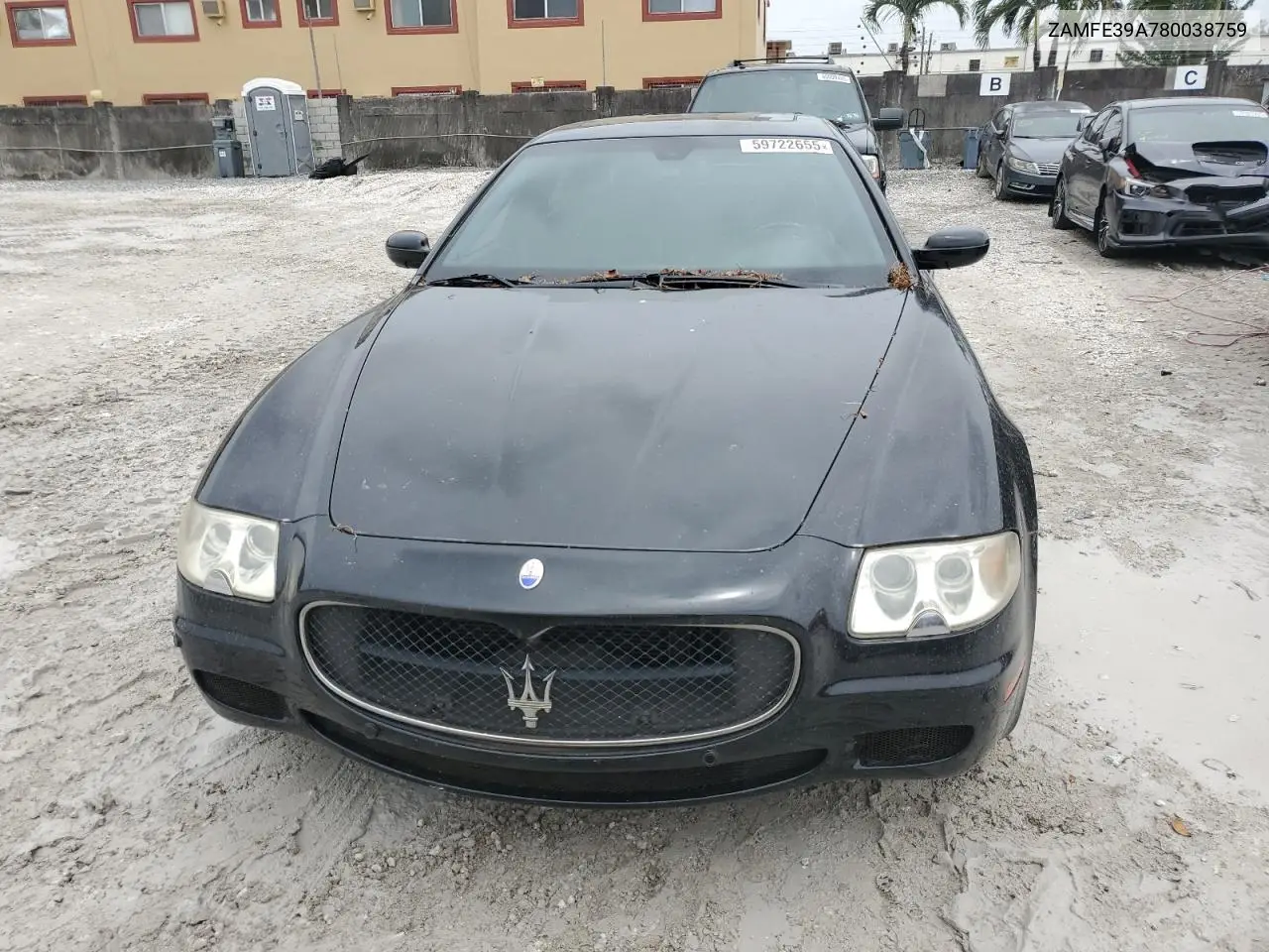 2008 Maserati Quattroporte M139 VIN: ZAMFE39A780038759 Lot: 59722655