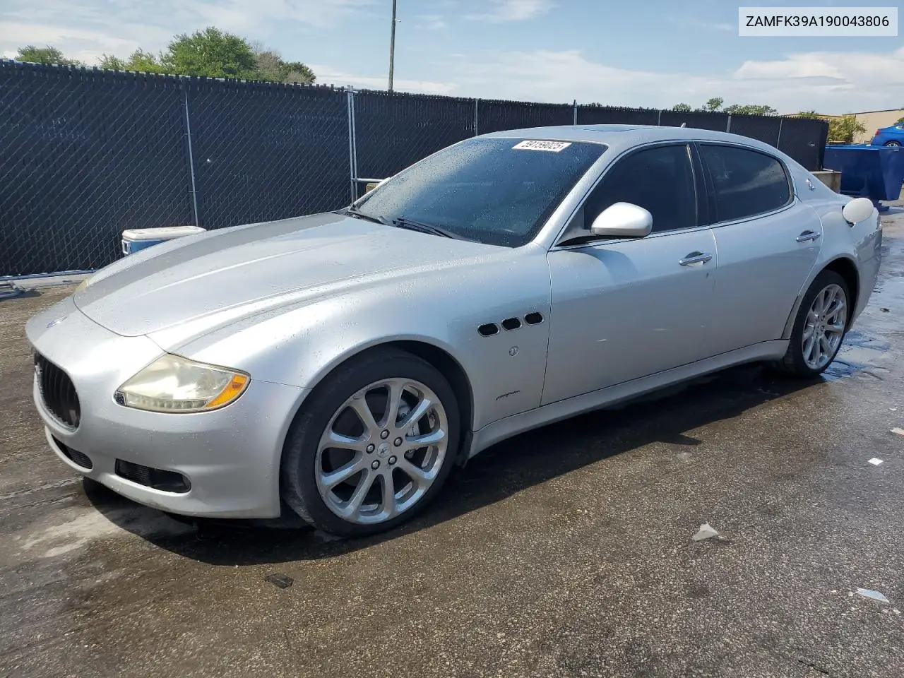 2009 Maserati Quattroporte VIN: ZAMFK39A190043806 Lot: 59159025