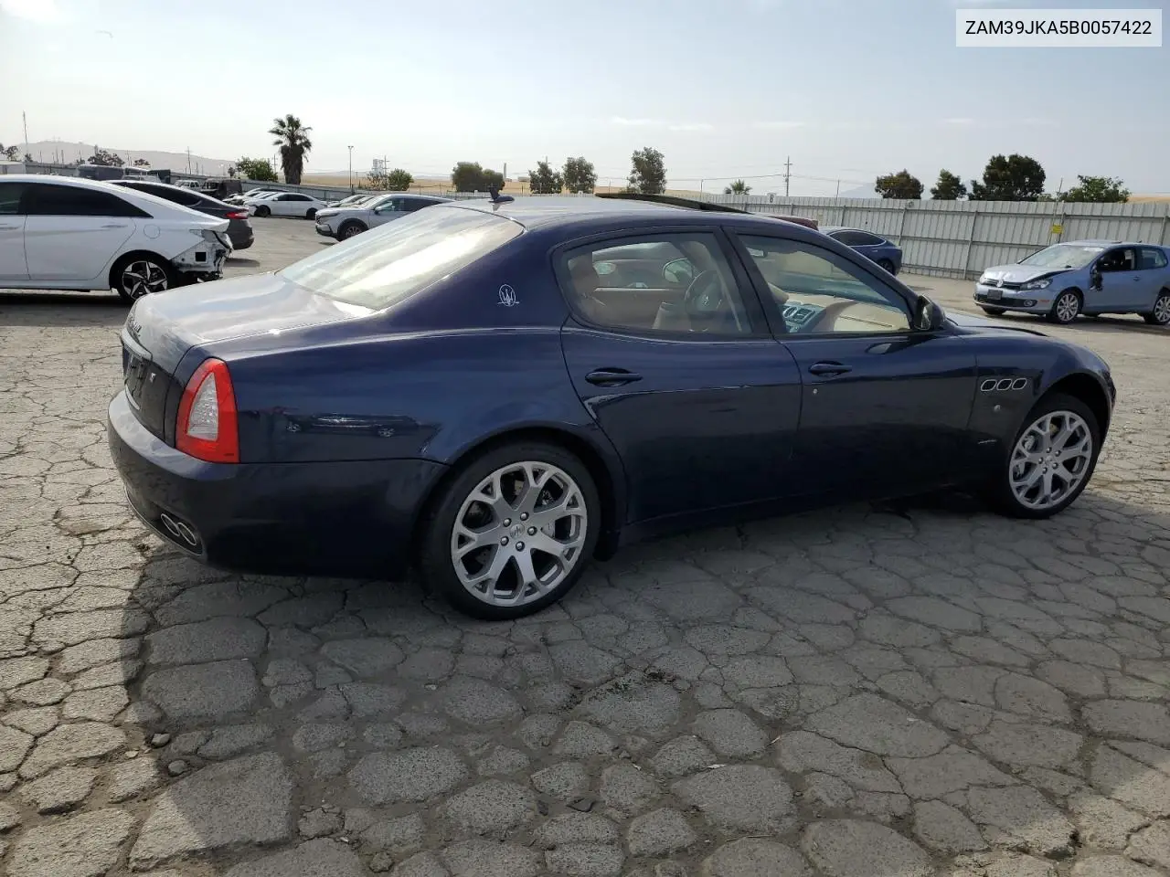 2011 Maserati Quattroporte S VIN: ZAM39JKA5B0057422 Lot: 59760865