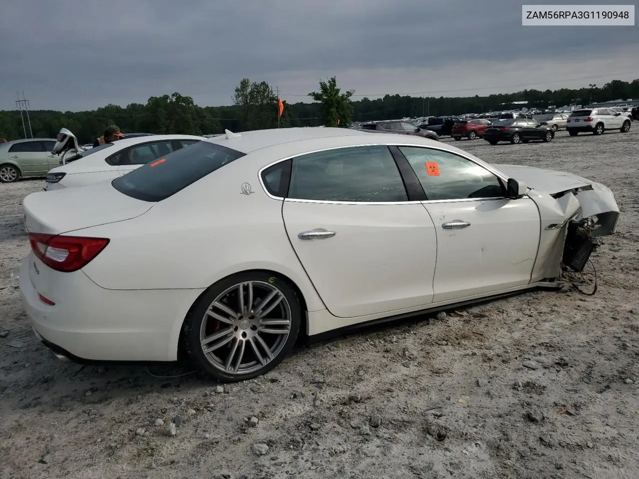 2016 Maserati Quattroporte S VIN: ZAM56RPA3G1190948 Lot: 56032575
