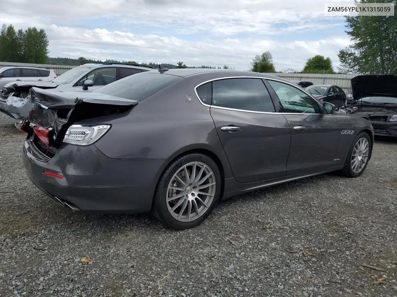 2019 Maserati Quattroporte S VIN: ZAM56YPL1K1315059 Lot: 58842255