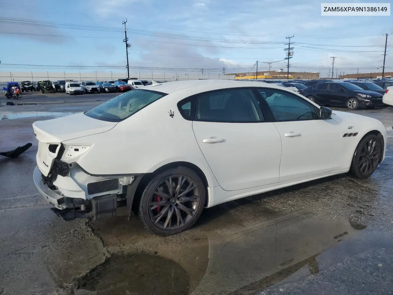 2022 Maserati Quattroporte Base VIN: ZAM56XPA9N1386149 Lot: 45134625