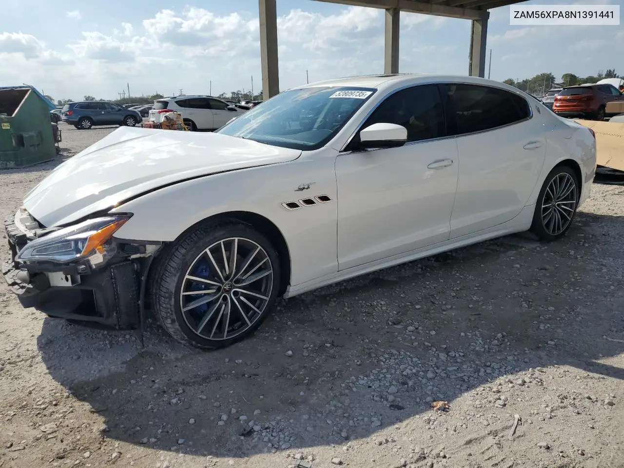 2022 Maserati Quattroporte Base VIN: ZAM56XPA8N1391441 Lot: 52809735