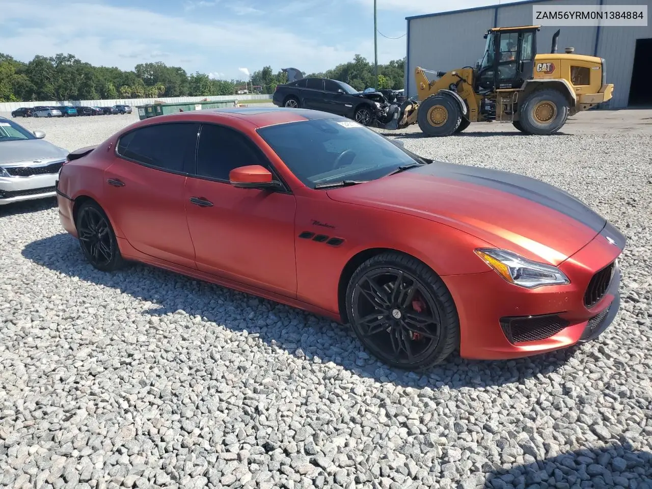 2022 Maserati Quattroporte Modena VIN: ZAM56YRM0N1384884 Lot: 62462175