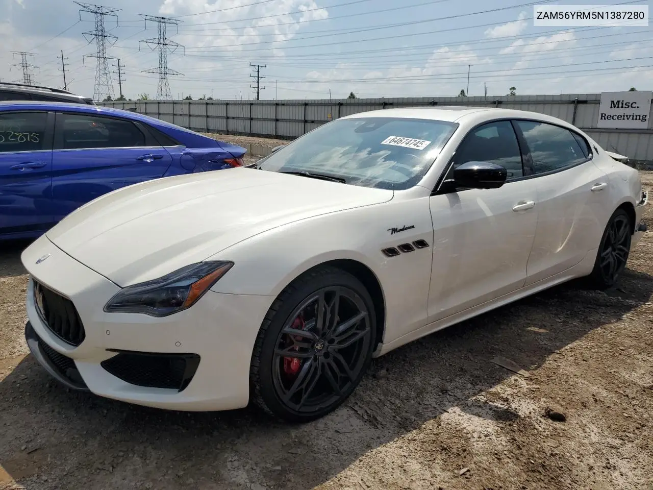 2022 Maserati Quattroporte Modena VIN: ZAM56YRM5N1387280 Lot: 64674745