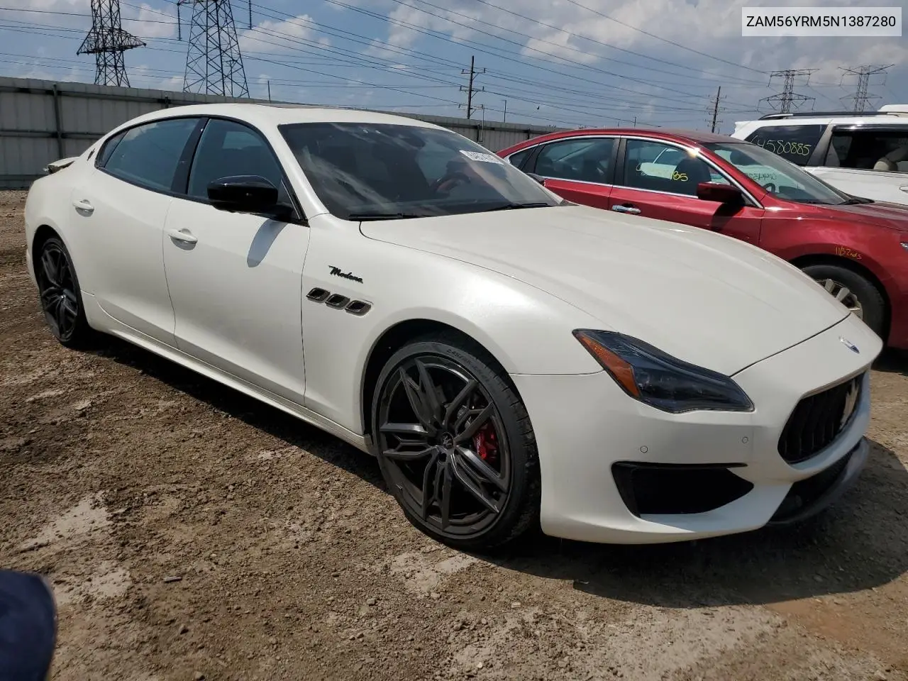 2022 Maserati Quattroporte Modena VIN: ZAM56YRM5N1387280 Lot: 64674745