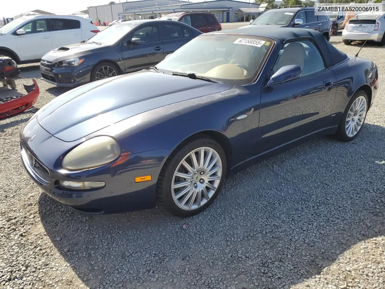 2002 Maserati Spyder Cambiocorsa VIN: ZAMBB18A520006915 Lot: 62158855