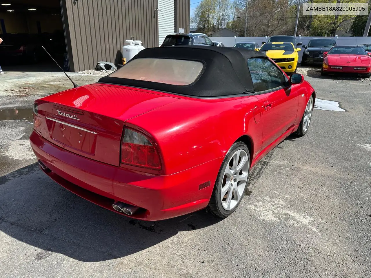 2002 Maserati Spyder Cambiocorsa VIN: ZAMBB18A820005905 Lot: 63759765