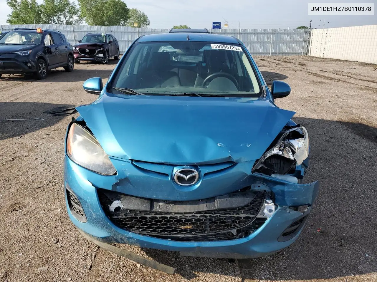 2011 Mazda Mazda2 VIN: JM1DE1HZ7B0110378 Lot: 59356725