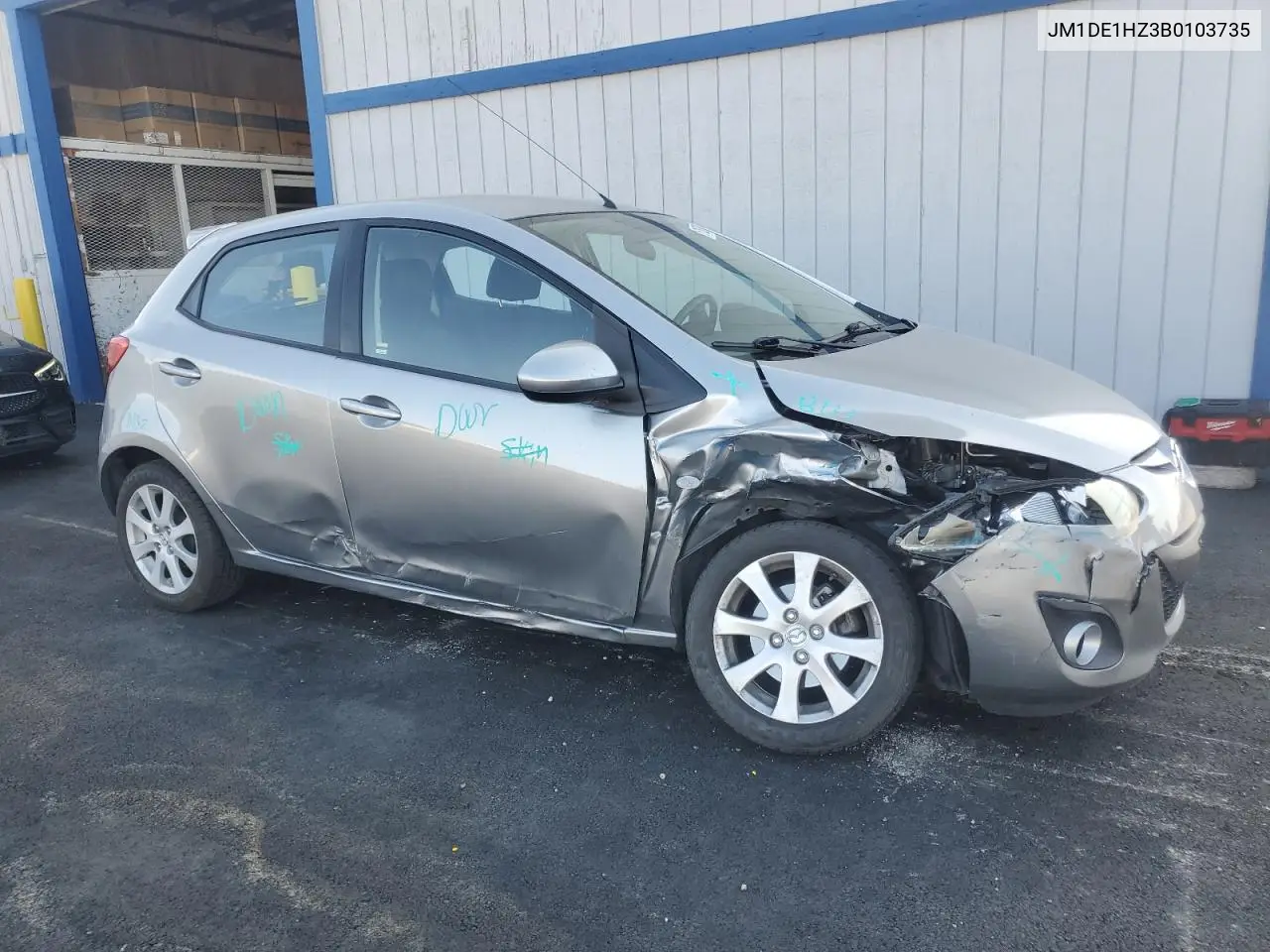 2011 Mazda Mazda2 VIN: JM1DE1HZ3B0103735 Lot: 61627375