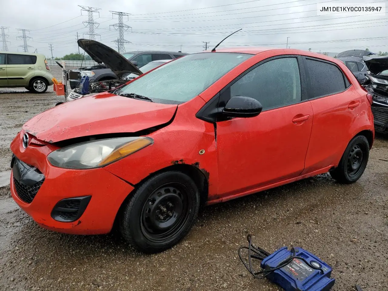 2012 Mazda Mazda2 VIN: JM1DE1KY0C0135947 Lot: 59187355