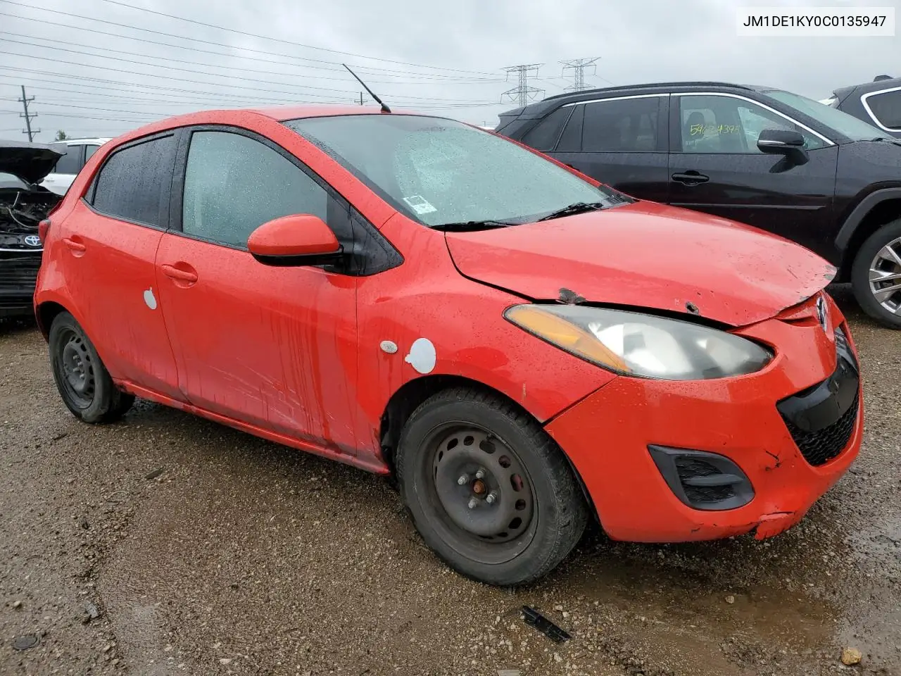 2012 Mazda Mazda2 VIN: JM1DE1KY0C0135947 Lot: 59187355