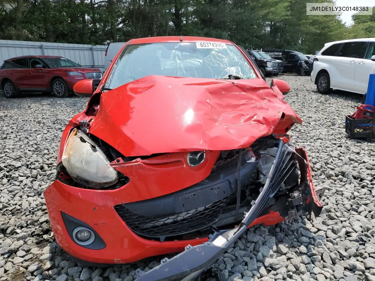 2012 Mazda Mazda2 VIN: JM1DE1LY3C0148383 Lot: 60374365