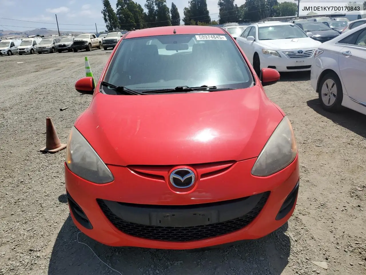 2013 Mazda Mazda2 VIN: JM1DE1KY7D0170843 Lot: 58974845