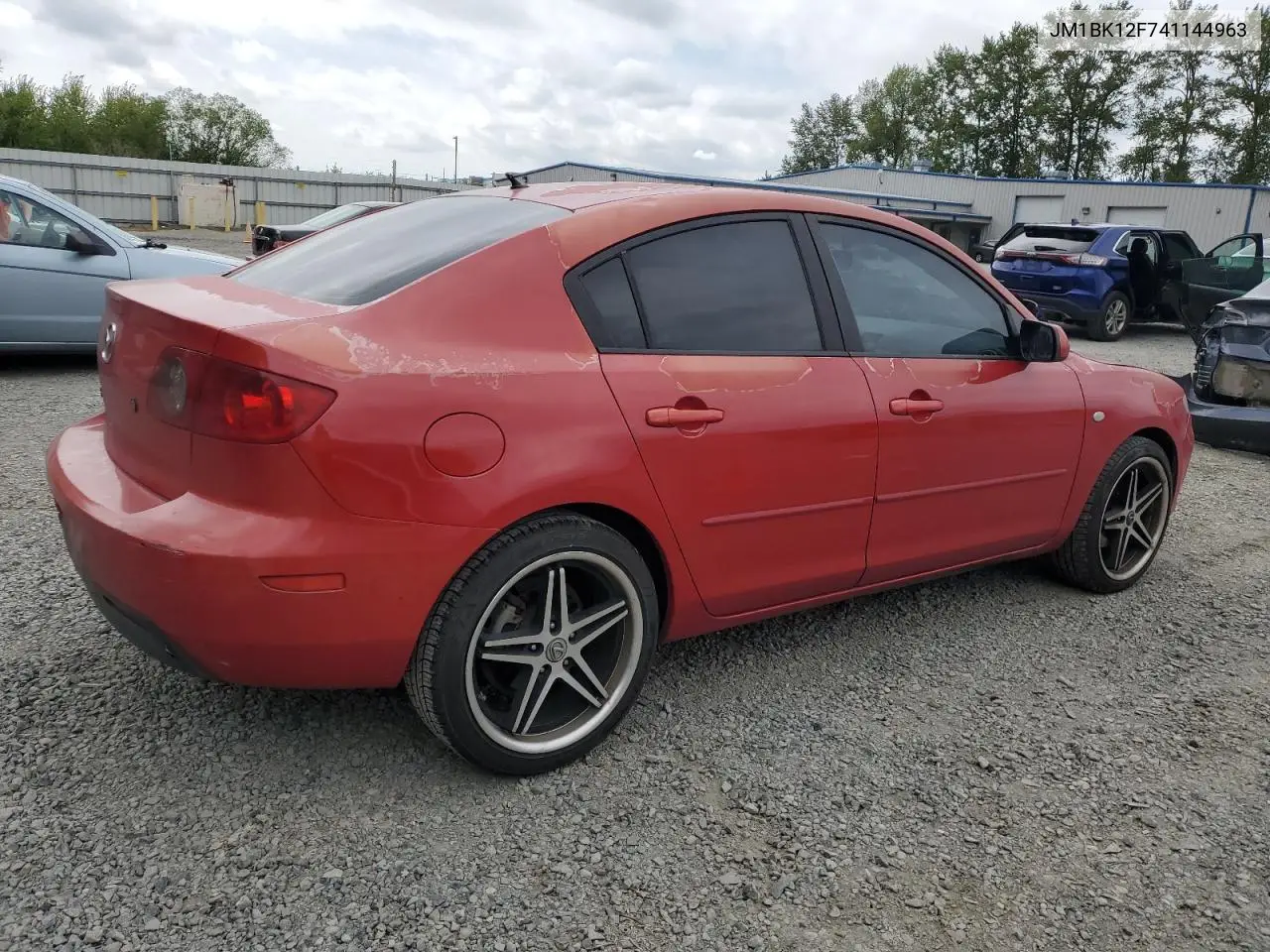 2004 Mazda 3 I VIN: JM1BK12F741144963 Lot: 56166045