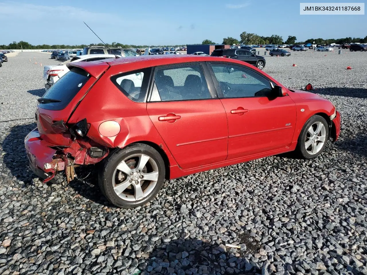 2004 Mazda 3 Hatchback VIN: JM1BK343241187668 Lot: 59346745