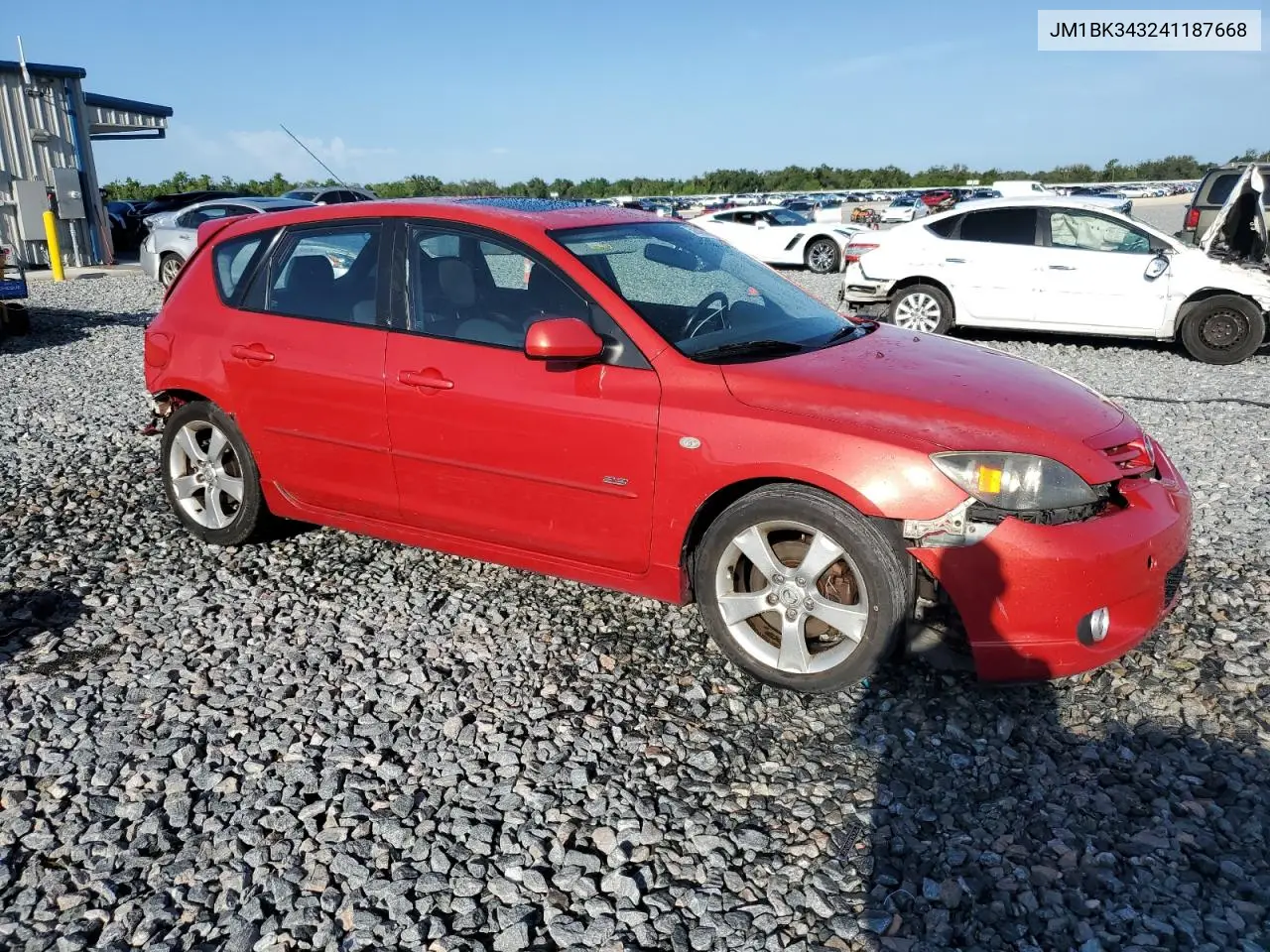 2004 Mazda 3 Hatchback VIN: JM1BK343241187668 Lot: 59346745
