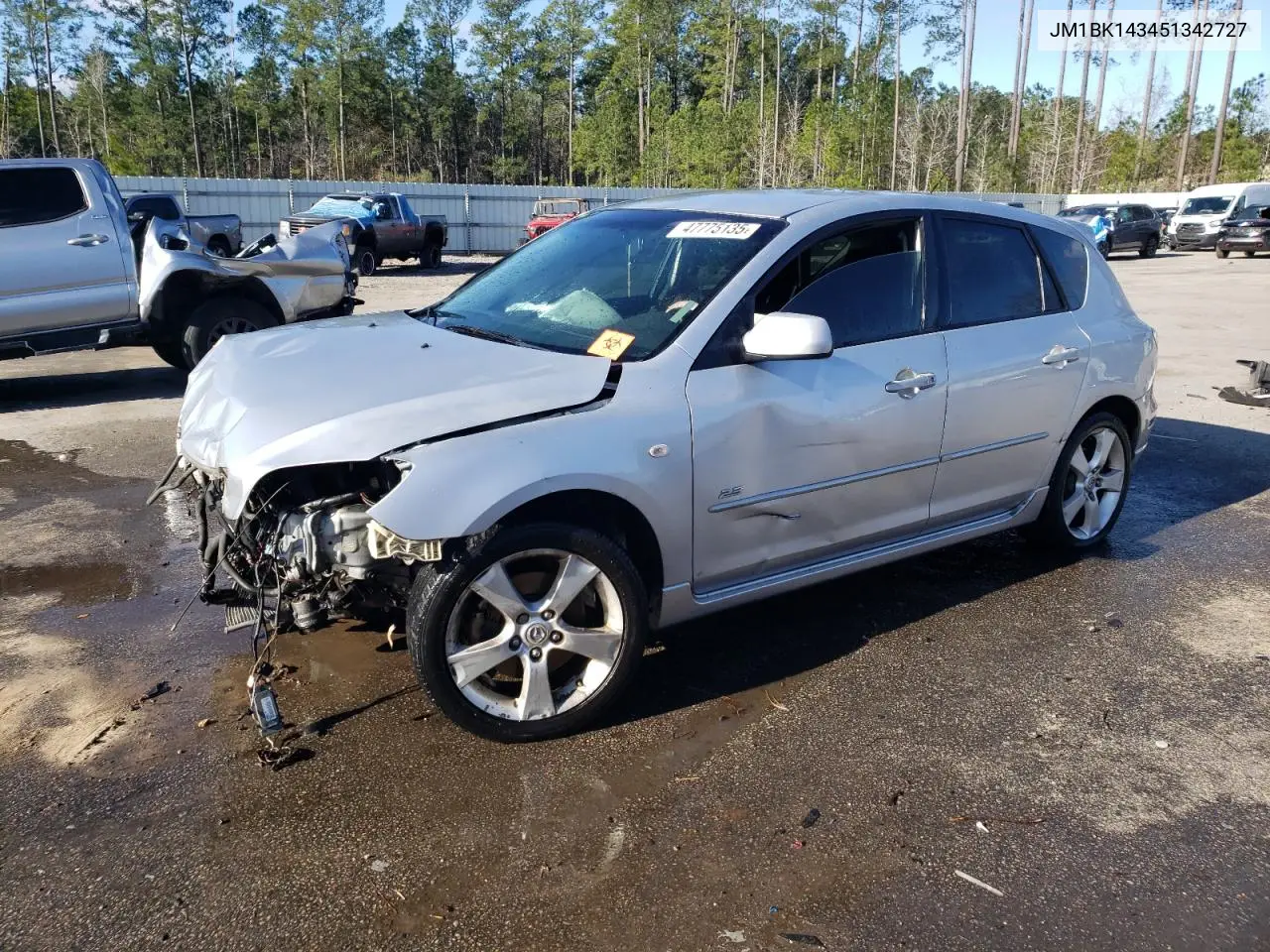 2005 Mazda 3 Hatchback VIN: JM1BK143451342727 Lot: 47775135