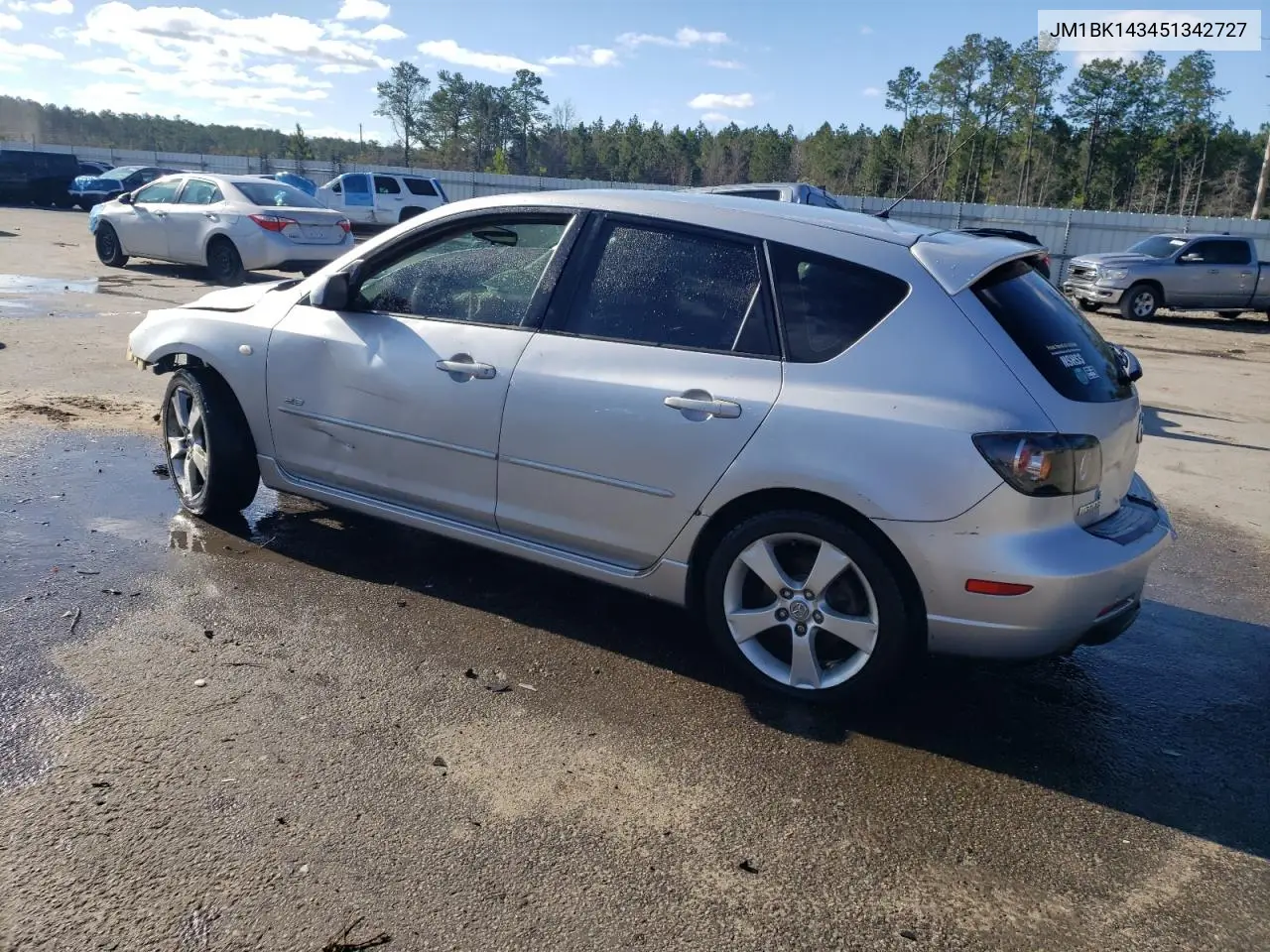 2005 Mazda 3 Hatchback VIN: JM1BK143451342727 Lot: 47775135