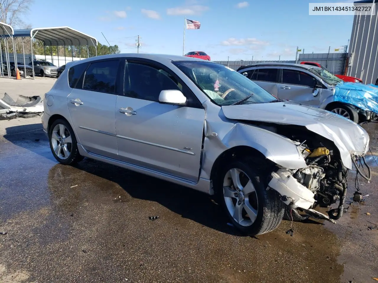 2005 Mazda 3 Hatchback VIN: JM1BK143451342727 Lot: 47775135