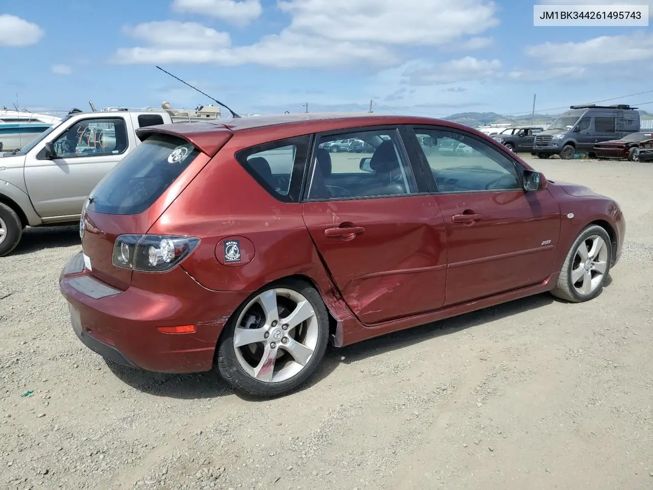 2006 Mazda 3 Hatchback VIN: JM1BK344261495743 Lot: 53618205