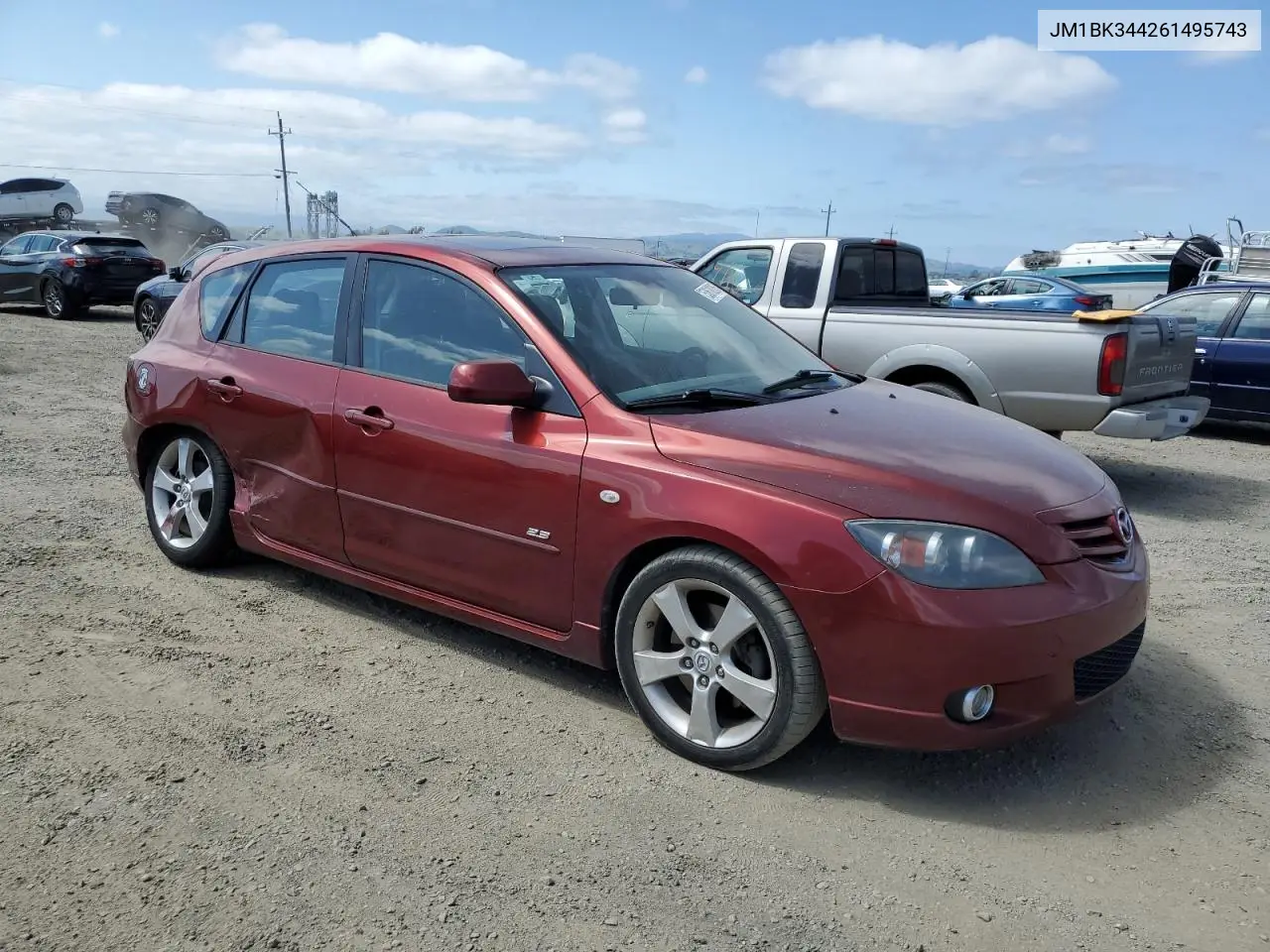 2006 Mazda 3 Hatchback VIN: JM1BK344261495743 Lot: 53618205