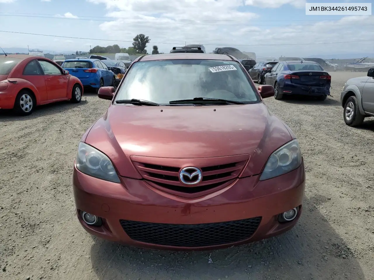 2006 Mazda 3 Hatchback VIN: JM1BK344261495743 Lot: 53618205