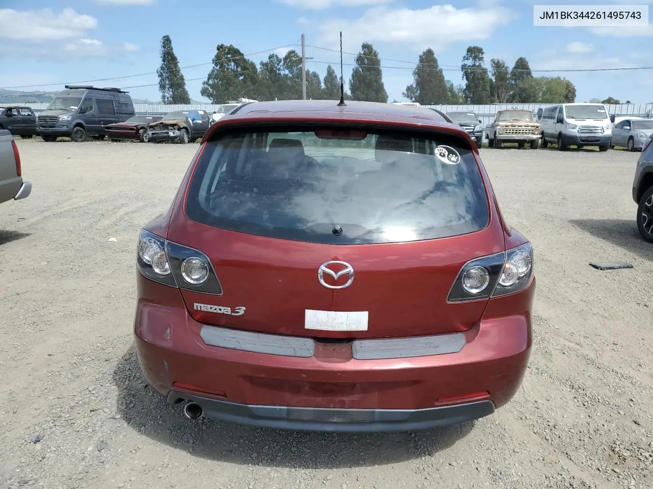 2006 Mazda 3 Hatchback VIN: JM1BK344261495743 Lot: 53618205