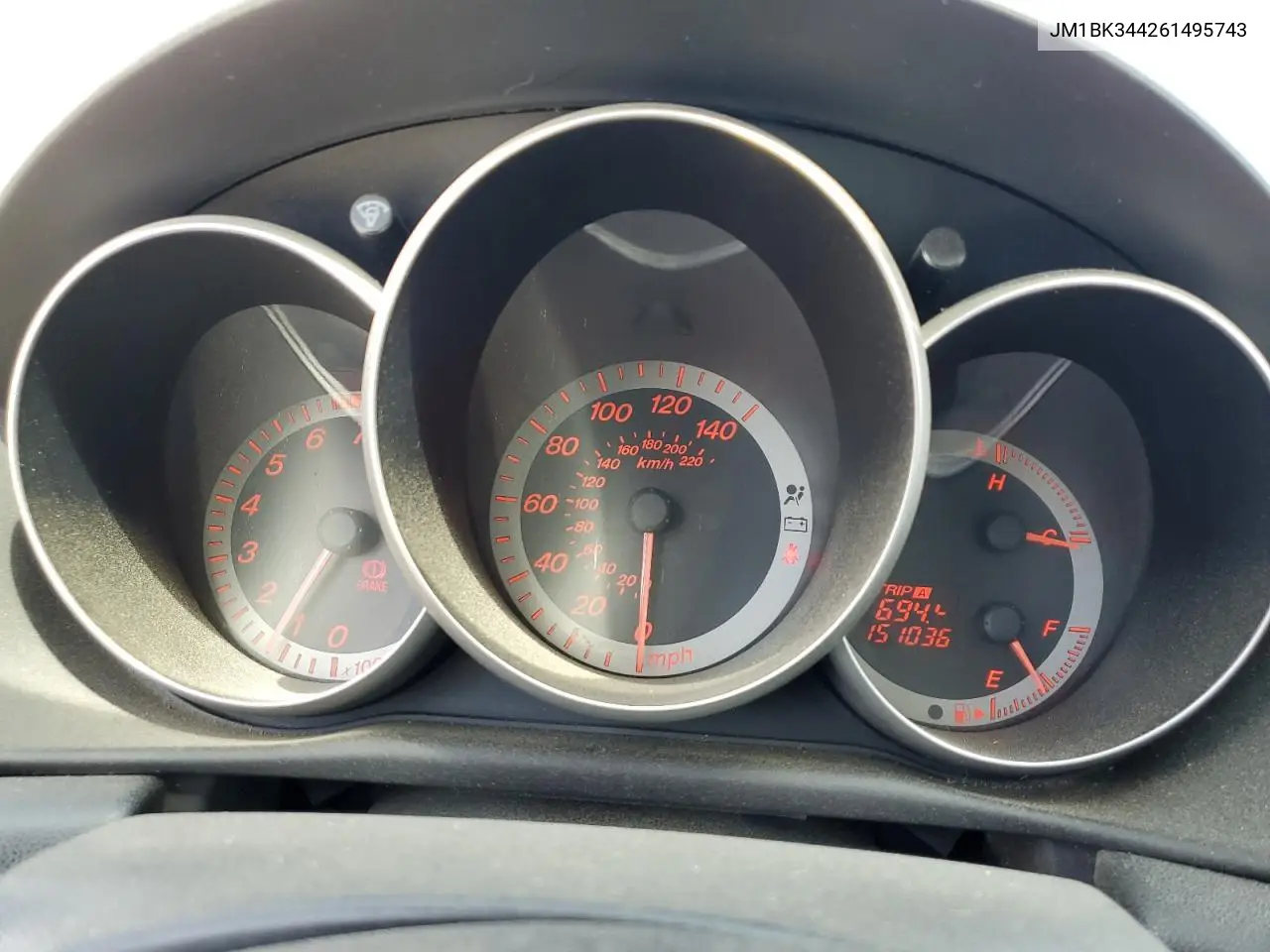 2006 Mazda 3 Hatchback VIN: JM1BK344261495743 Lot: 53618205
