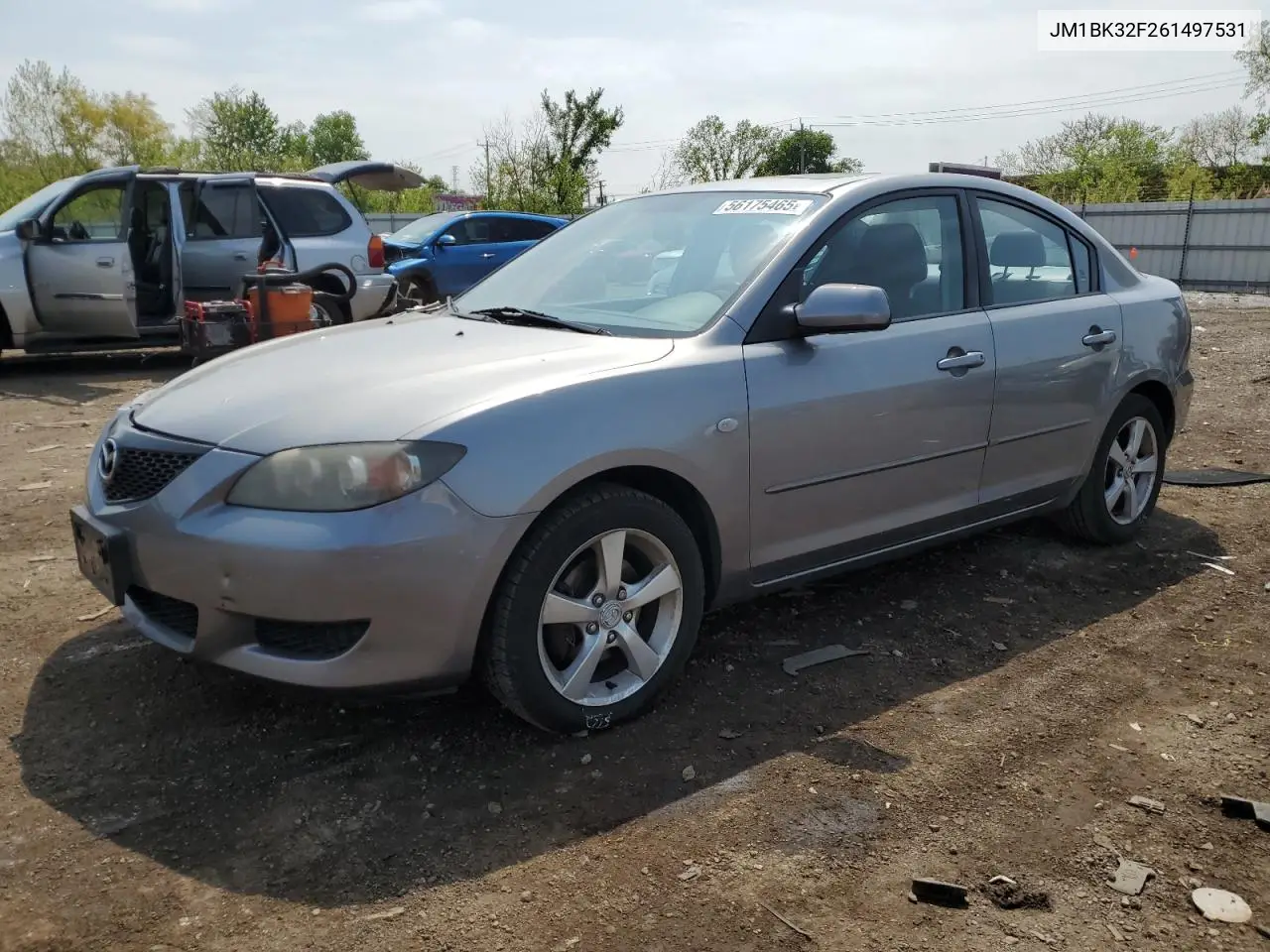 2006 Mazda 3 I VIN: JM1BK32F261497531 Lot: 56175465