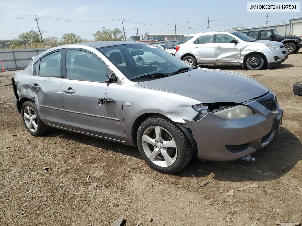 2006 Mazda 3 I VIN: JM1BK32F261497531 Lot: 56175465