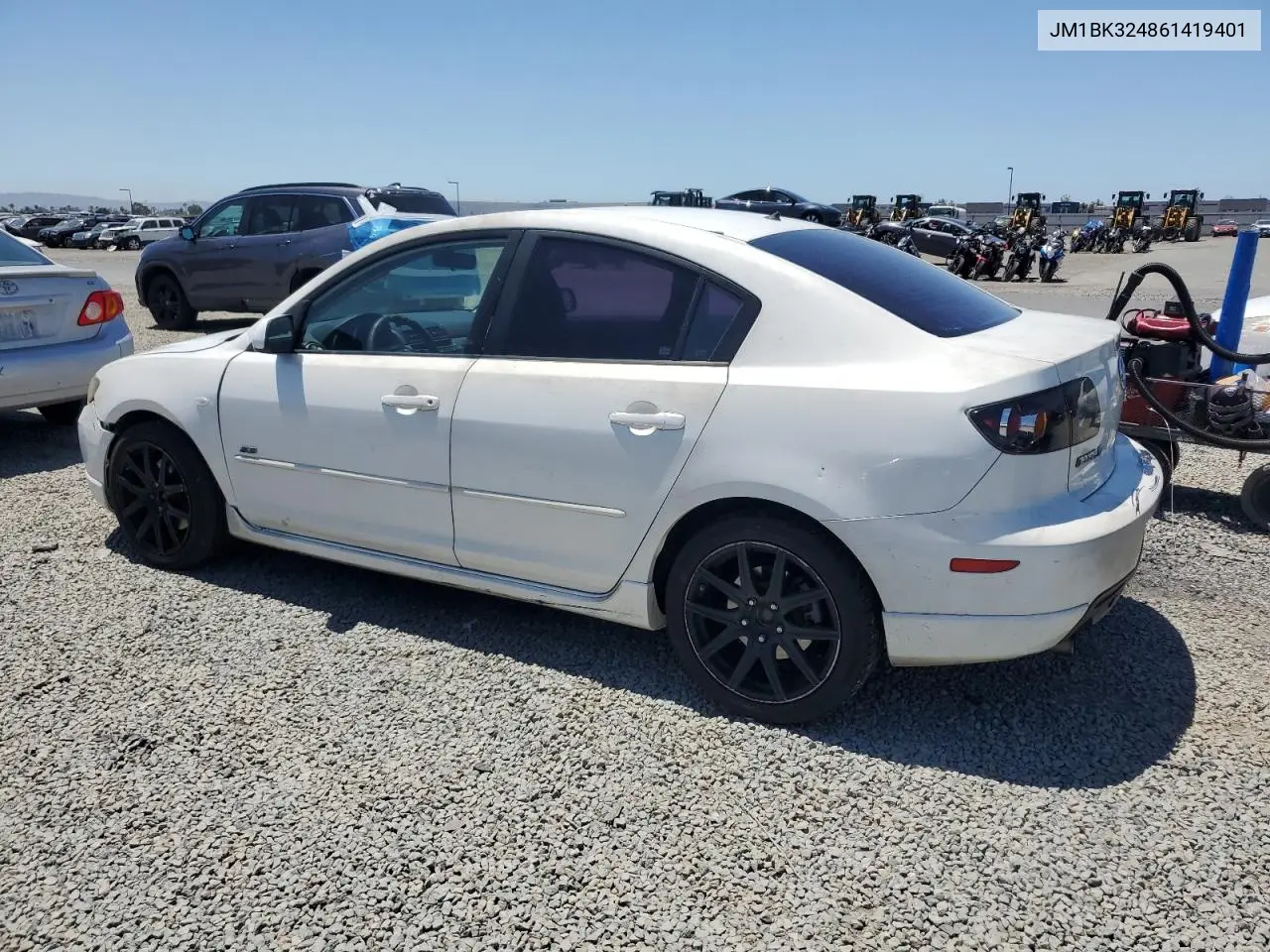 2006 Mazda 3 S VIN: JM1BK324861419401 Lot: 56541835