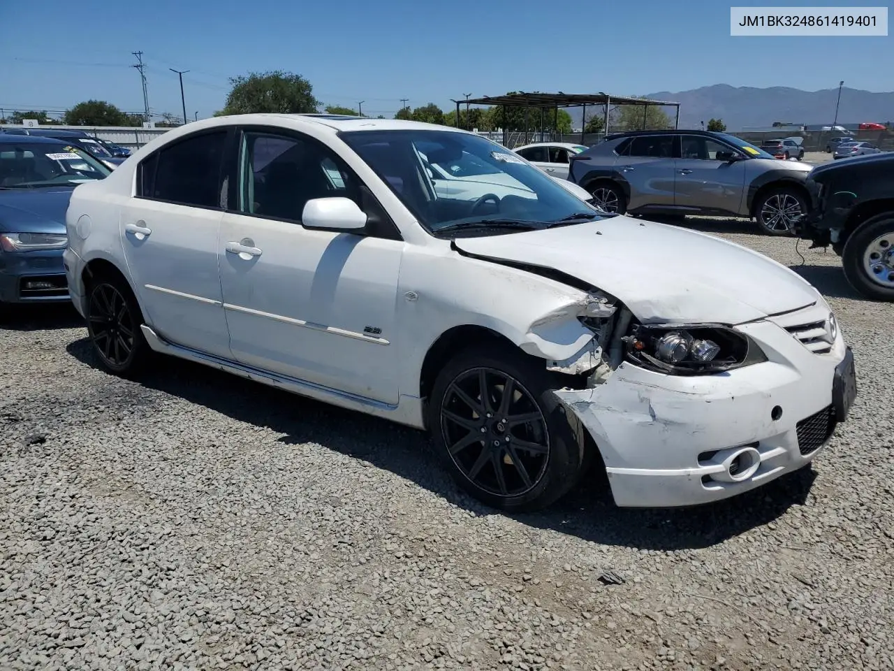 2006 Mazda 3 S VIN: JM1BK324861419401 Lot: 56541835