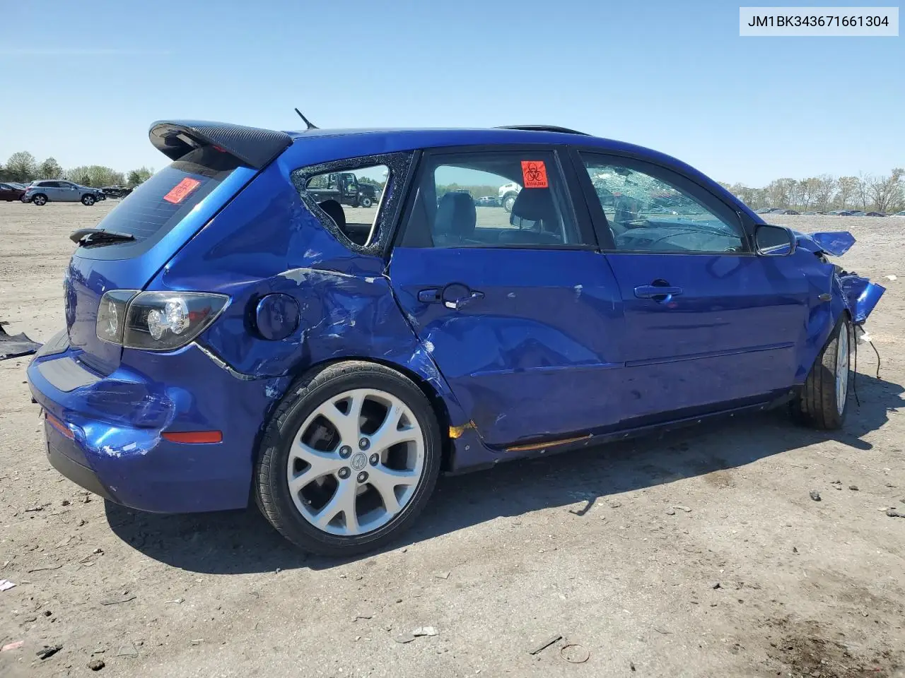 2007 Mazda 3 Hatchback VIN: JM1BK343671661304 Lot: 52593745