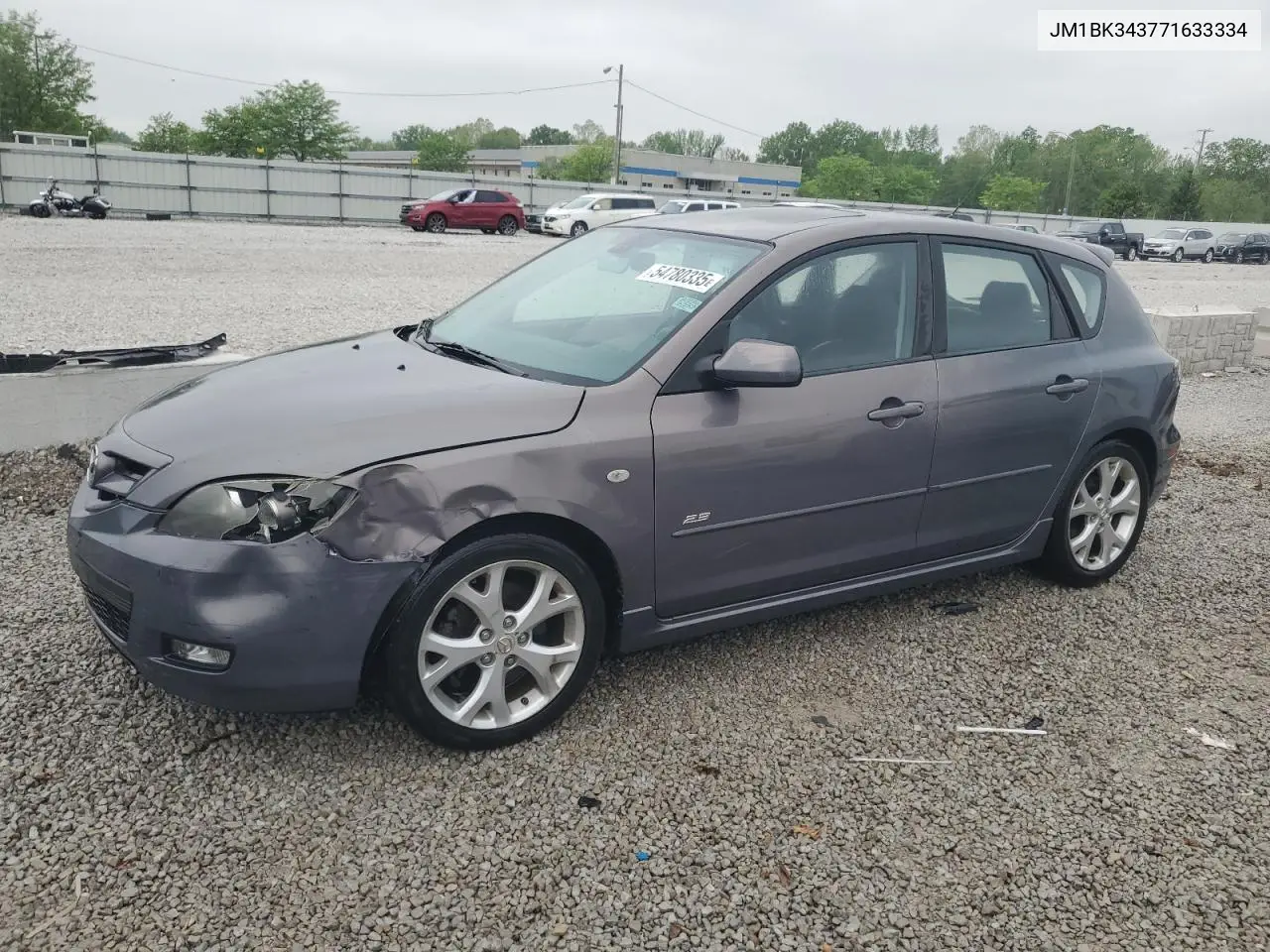 2007 Mazda 3 Hatchback VIN: JM1BK343771633334 Lot: 54780335