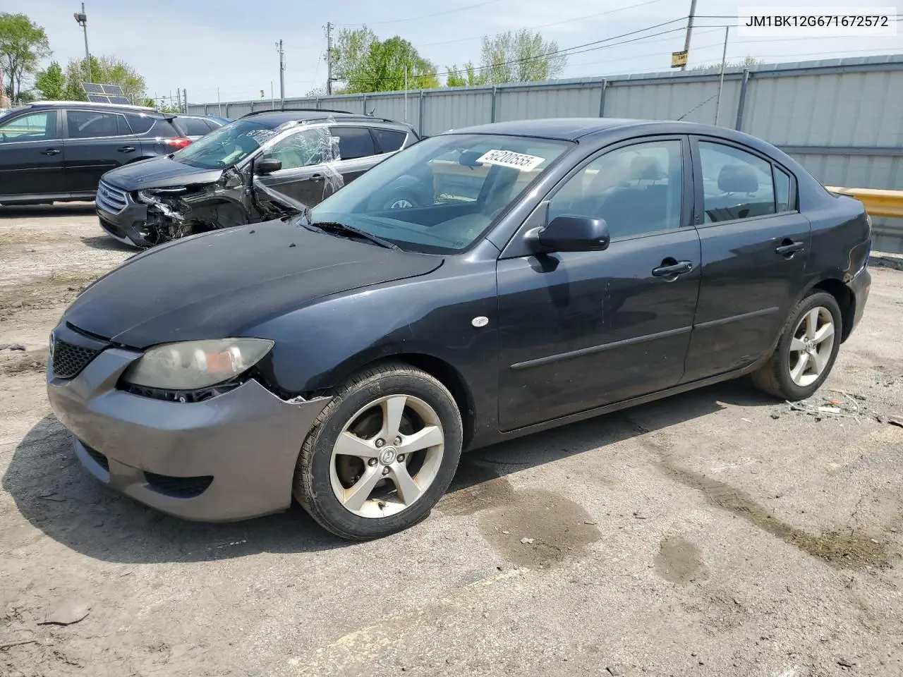 2007 Mazda 3 I VIN: JM1BK12G671672572 Lot: 56200555