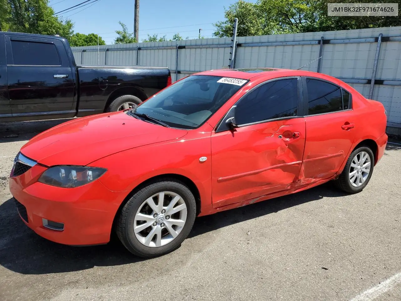 2007 Mazda 3 I VIN: JM1BK32F971674626 Lot: 56483255