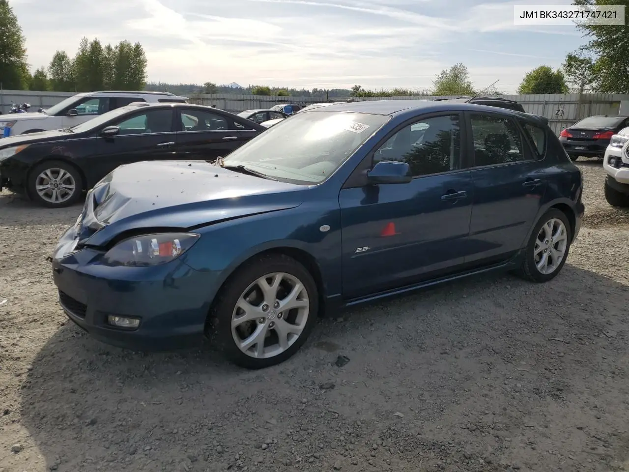 2007 Mazda 3 Hatchback VIN: JM1BK343271747421 Lot: 56537535