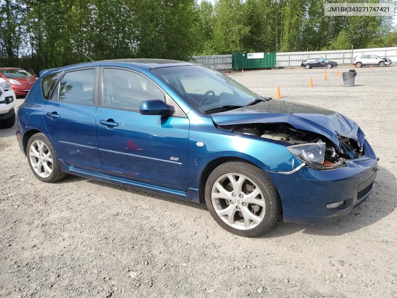 2007 Mazda 3 Hatchback VIN: JM1BK343271747421 Lot: 56537535