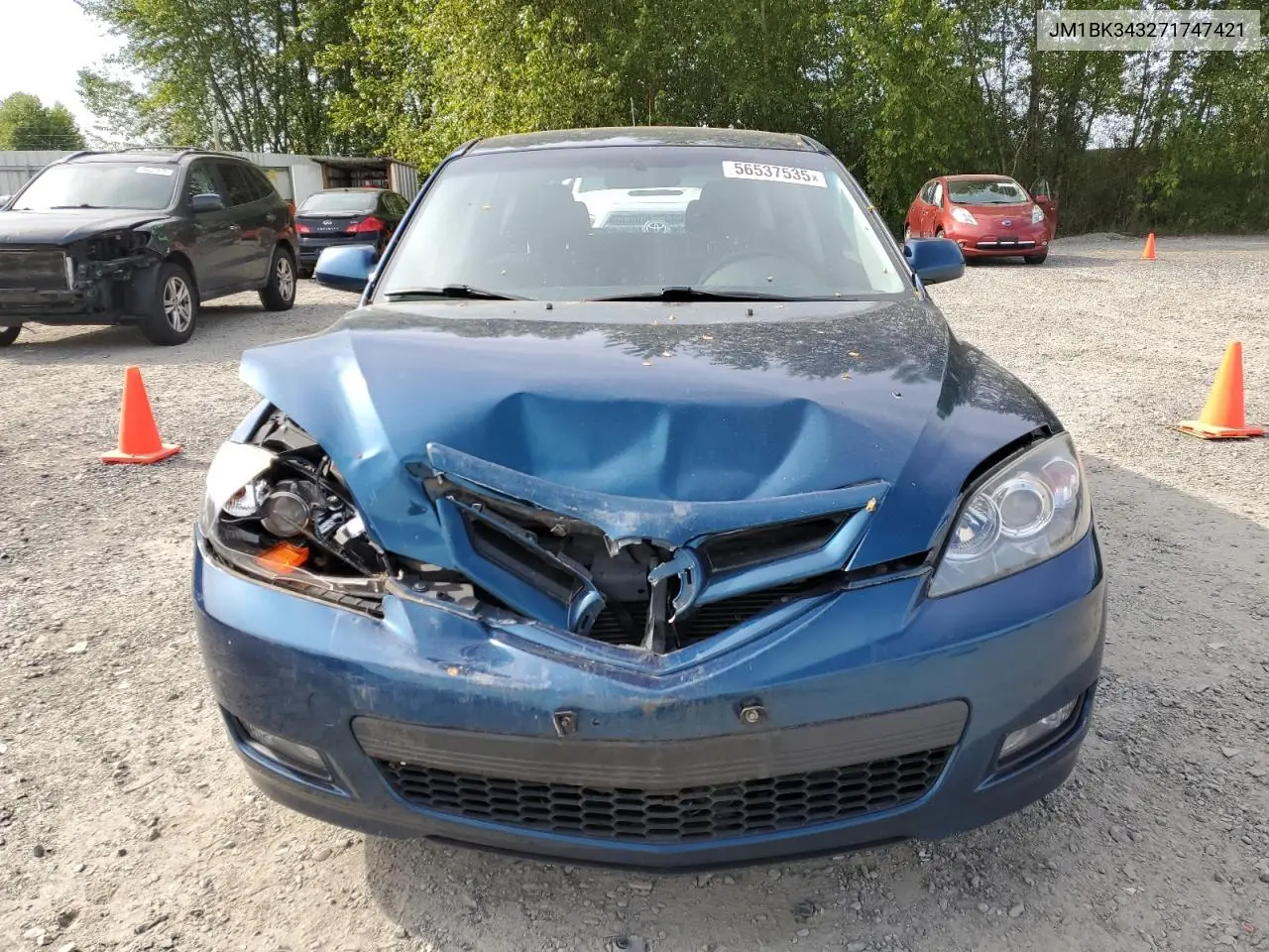 2007 Mazda 3 Hatchback VIN: JM1BK343271747421 Lot: 56537535