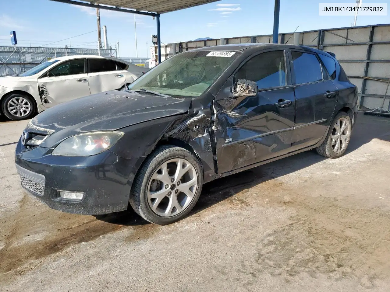 2007 Mazda 3 Hatchback VIN: JM1BK143471729832 Lot: 62760365
