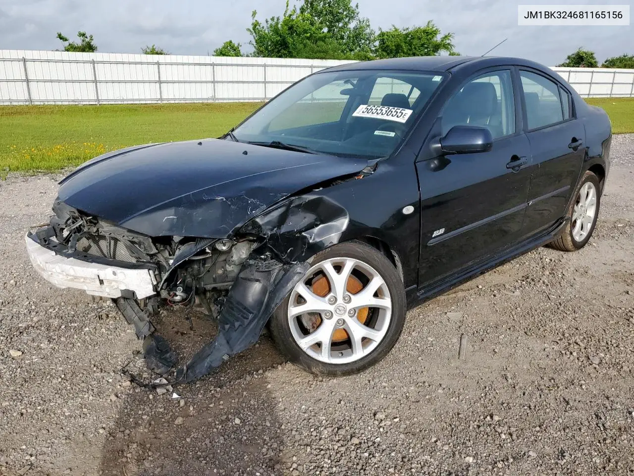 2008 Mazda 3 S VIN: JM1BK324681165156 Lot: 56553655